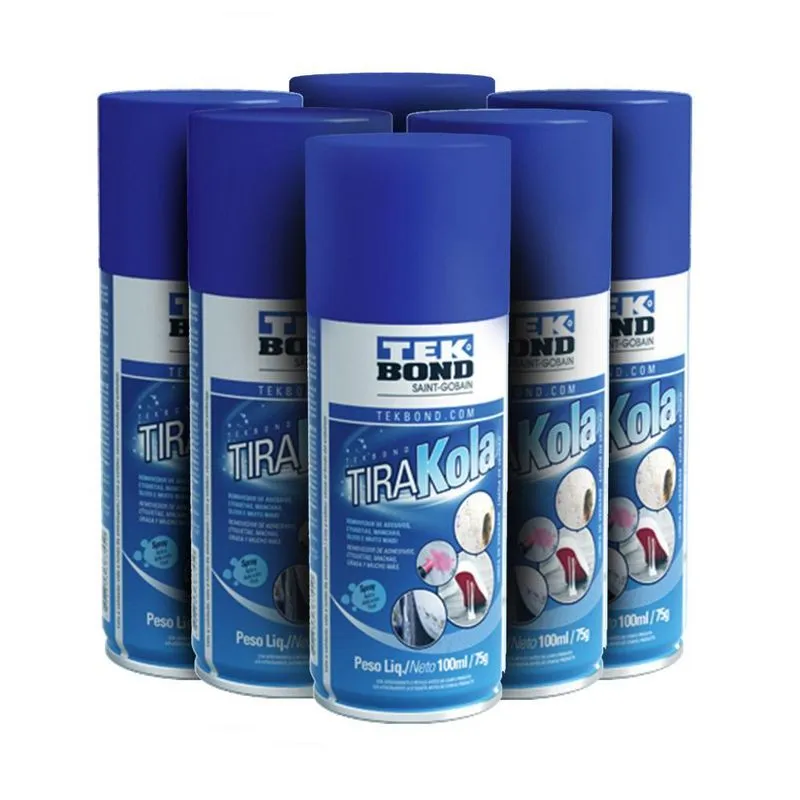 Tira Kola Spray Tek Bond Remove Manchas Adesivos C/6 Unidade