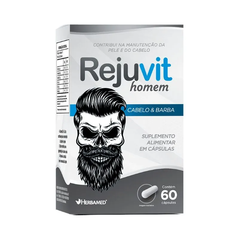 Rejuvit Homem Cabelo E Barba 60 Cápsulas