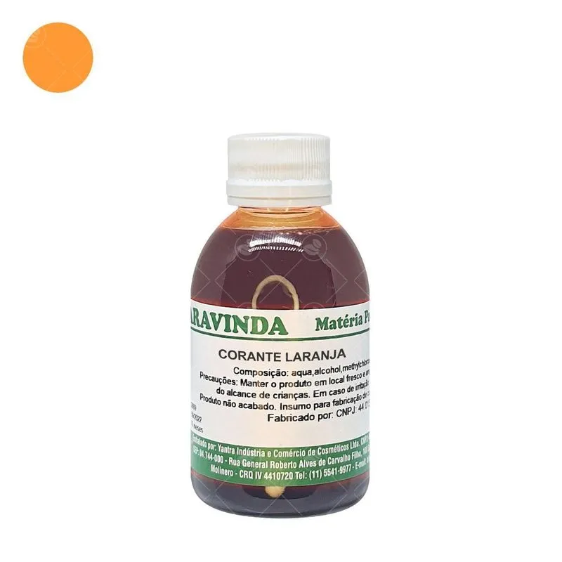 Corante Para Cosmetico Laranja 100ml Yantra