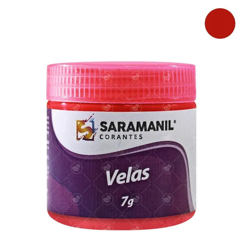 Corante Fluorescente Vela Saramanil Anilina Vermelho Fogo 7g