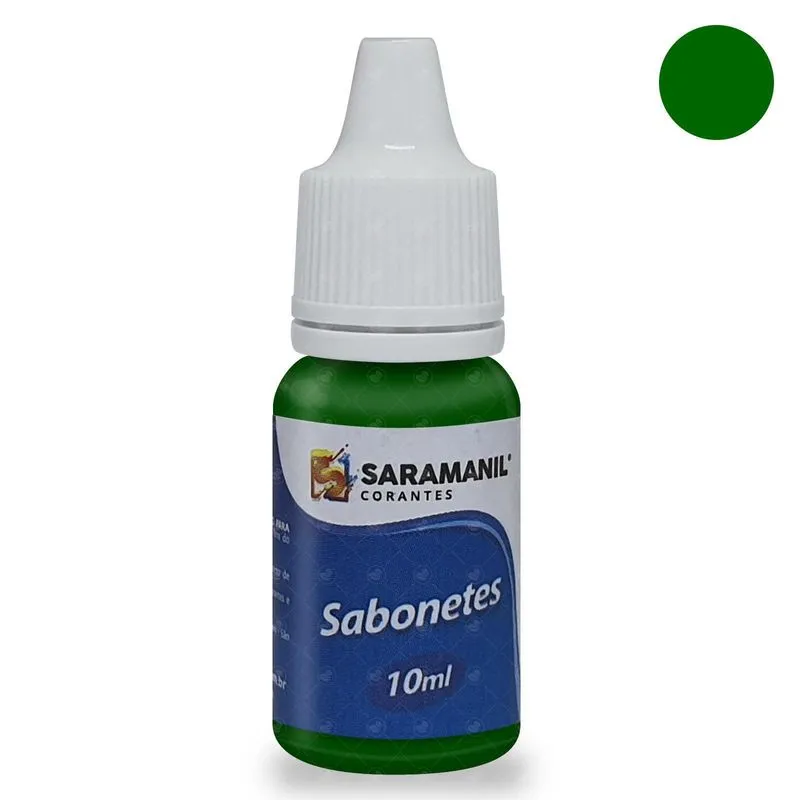 Corante Cosmetico Sabonete Saramanil Verde Folha 10ml