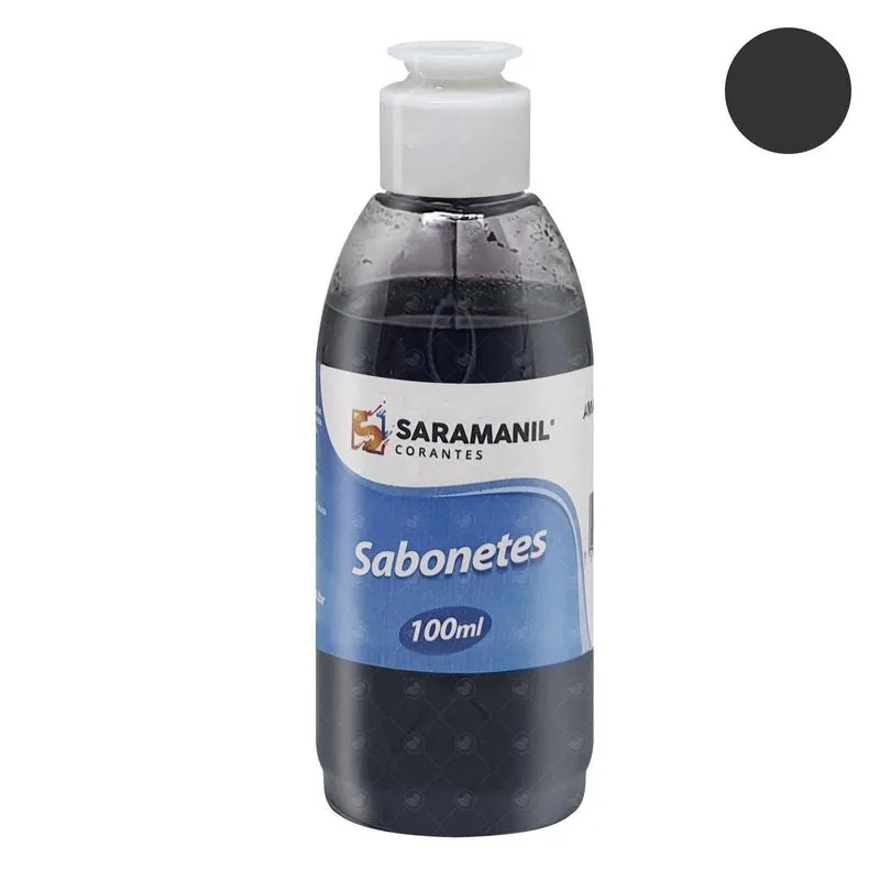 Corante Cosmetico Sabonete Saramanil Preto 100ml