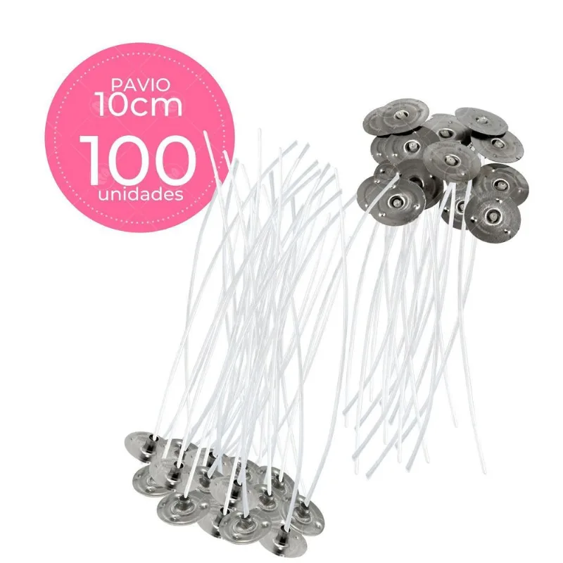 Kit 100 Pavio Especial Para Vela 10cm X 2mm Pacote Com 100un