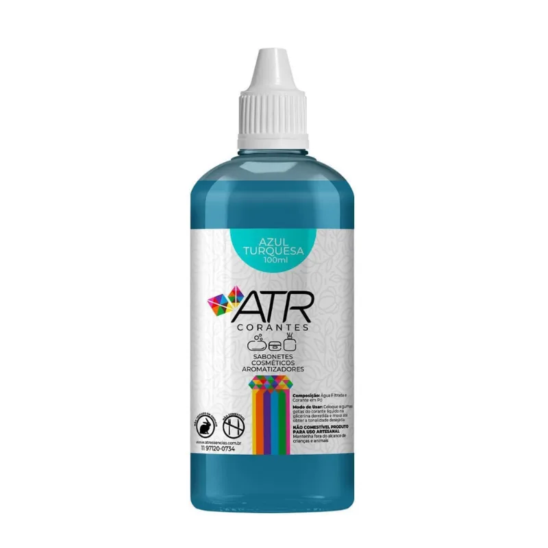 Corante Cosmético Azul Turquesa 100 Ml Atr - ATR Essências