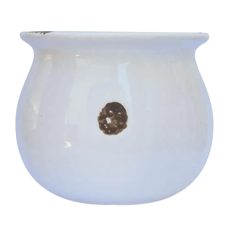 Kit 5 Vasos De Cerâmica Para Velas Aromatica Branco - 300ml