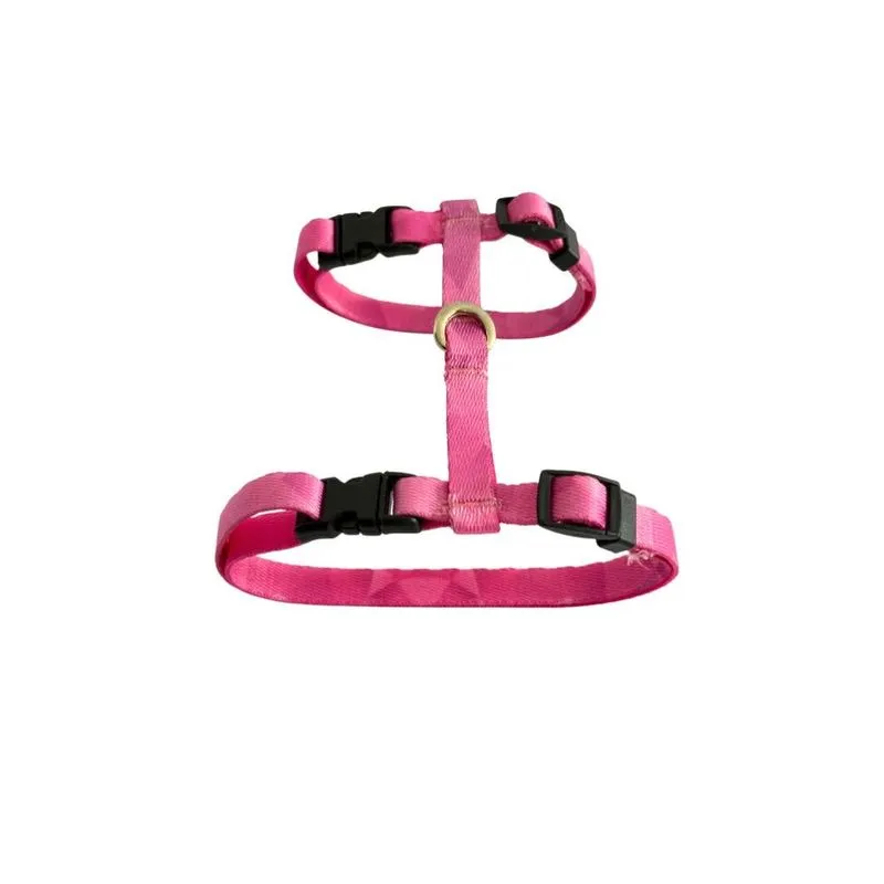 Peitoral H para Gato Premium Dogs Diamond Rosa PP PP