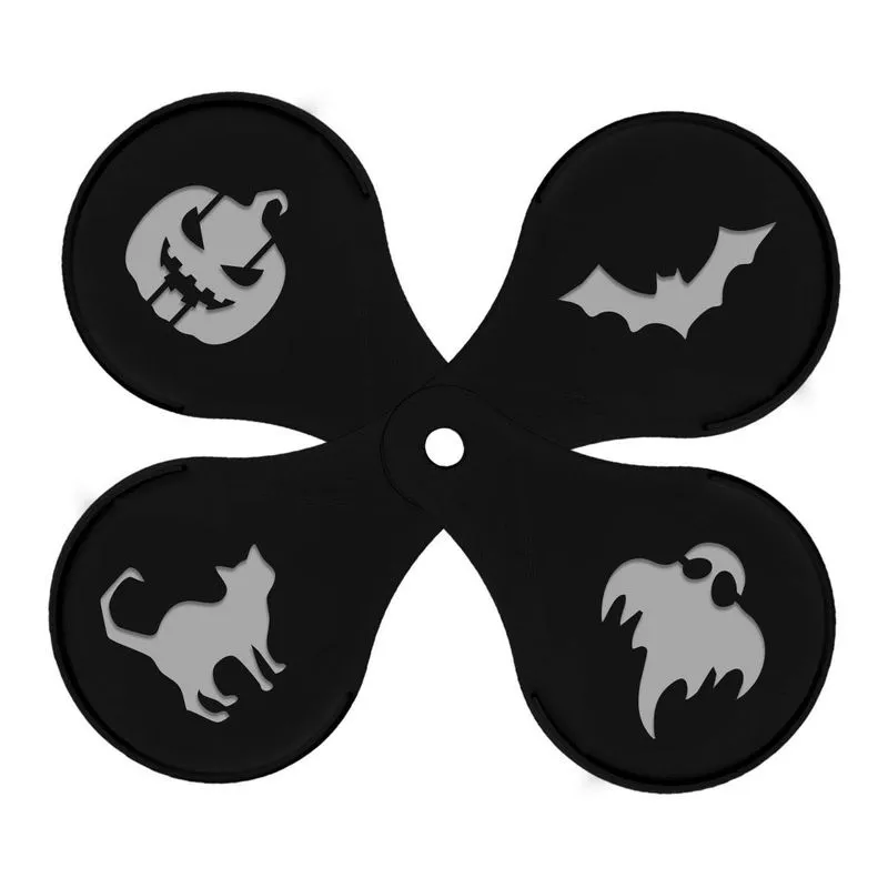 Kit 04 Stencils Aduze Reutilizável Tema Halloween Para Café