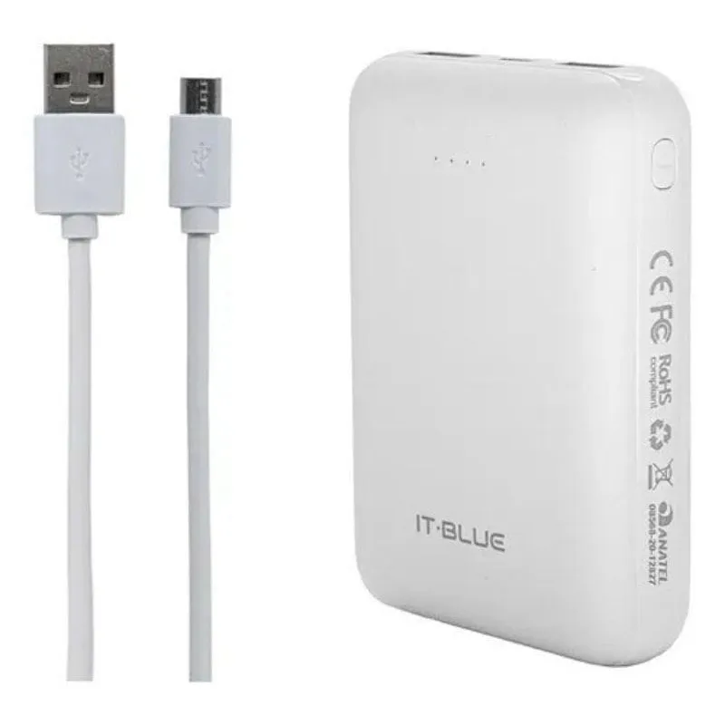 Bateria Externa Portátil Power Bank 10.000Mah It-Blue