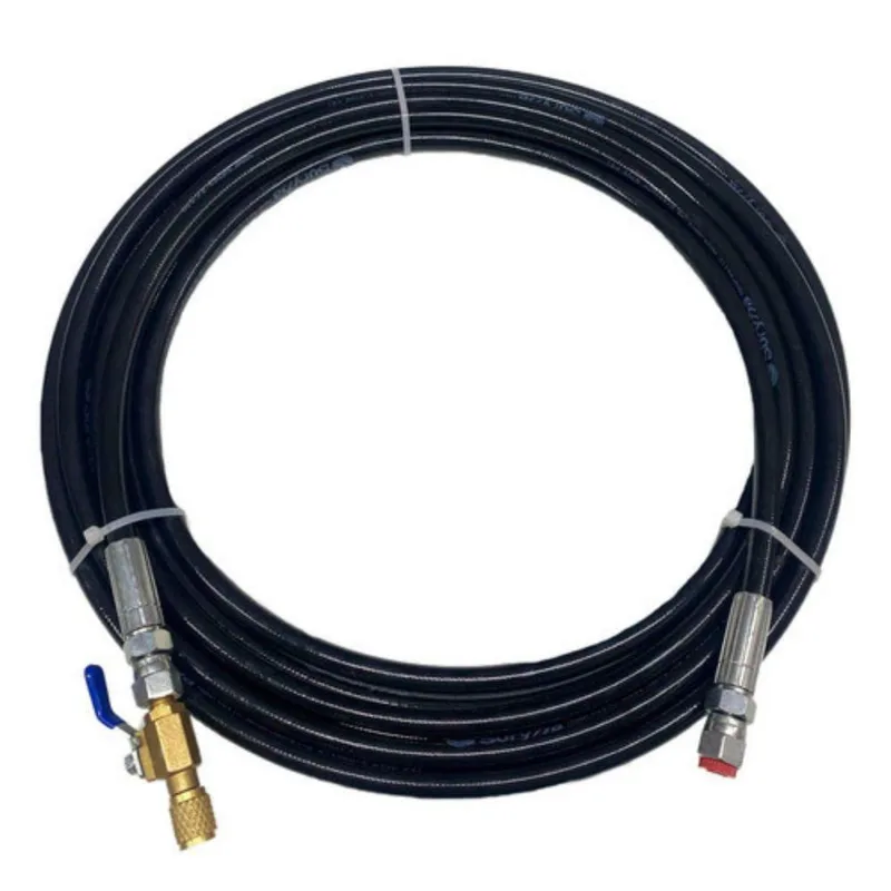 Mangueira Para Nitrogenio 8 Metros 1/4" Sae Com Registro Bola 1/4"