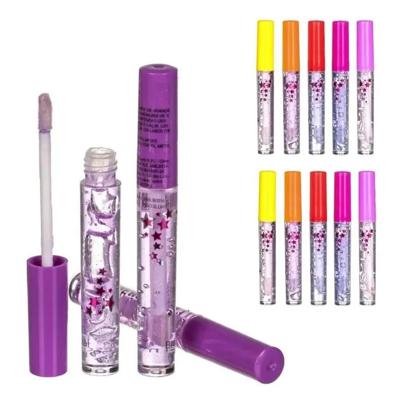 3x Brilho Labial Kit 10 Gloss Hidratante Bfashion Bo