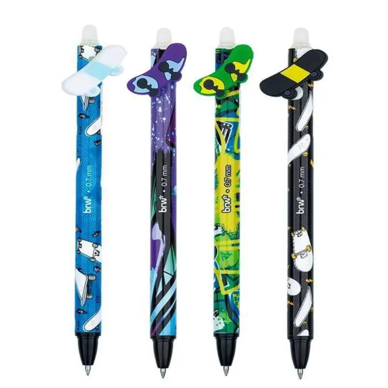 Caneta Esferográfica Divert Gel Apag 0.7Mm Skate Ca0221 Brw
