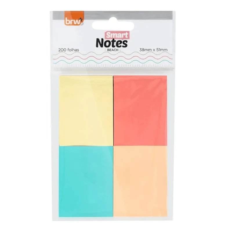 Bloco Smart Notes Beach c/ 4 Cores - BRW
