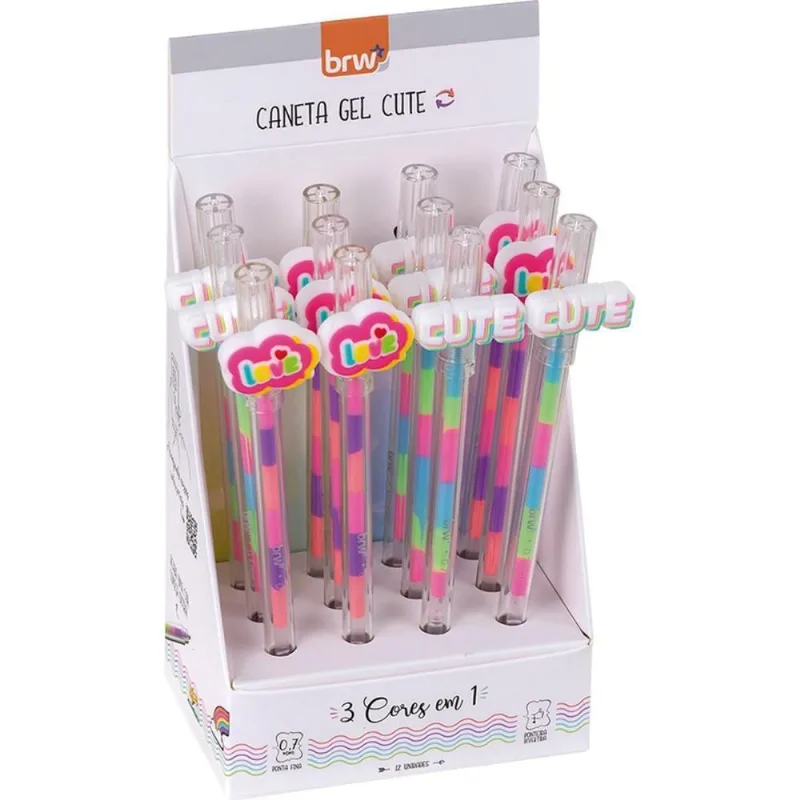 Caneta Esferografica Divert GEL Cute 0.7MM 3EM1 2MO DP.C/12