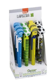 Lapiseira Plástica Divertida Futebol Soccer 0.7mm ? BRW ? Star Atacado