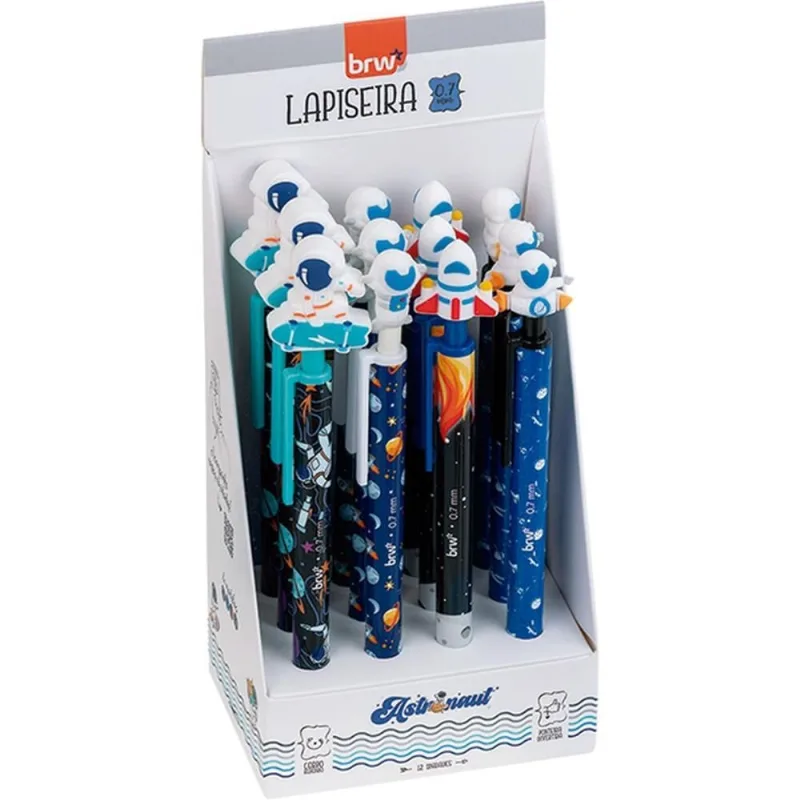 Lapiseira 0.7MM Divertida Astronauta PLAST.4MO DP.C/12