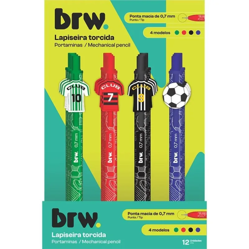 Lapiseira 0.7MM SPORTS Torcida Divertida 4 MOD DP.C/12