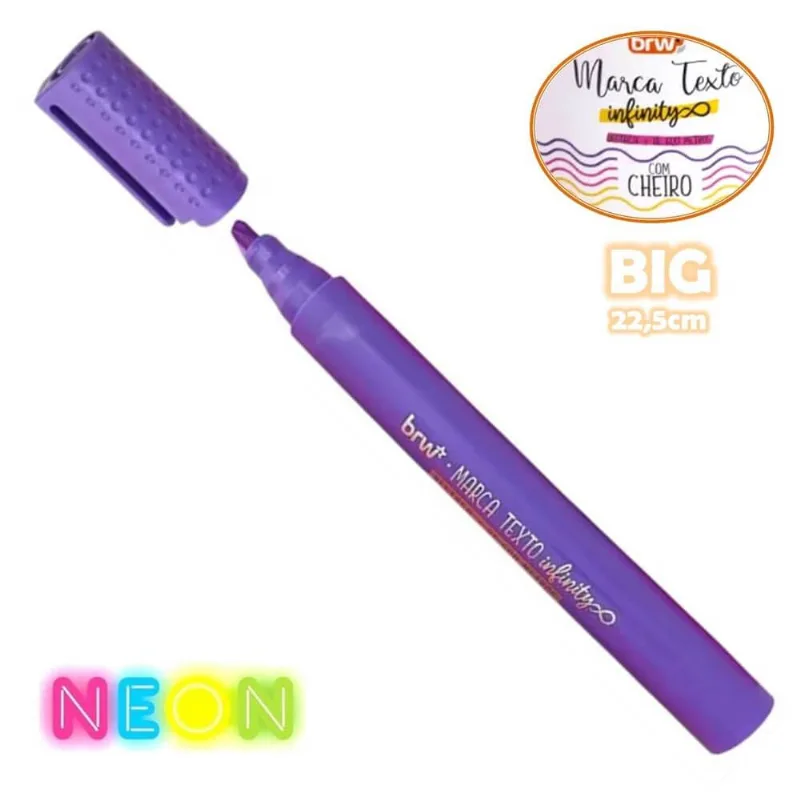 Marca Texto Infinity Neon com Cheiro - BRW - ROXO