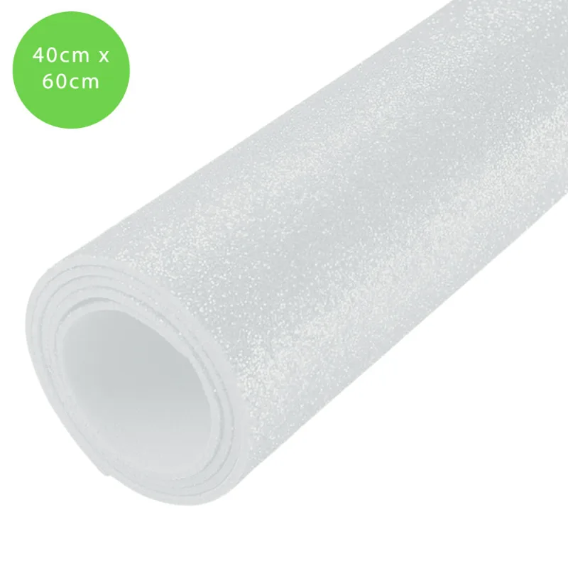 E.V.A Glitter 1,5mm 40x60 Branco PE4502 Brw - 5FL