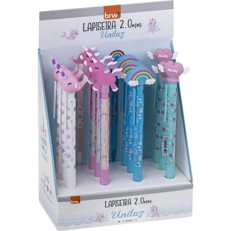Lapiseira 2.0MM Plastica Uniluz Sortidas DP.C/12