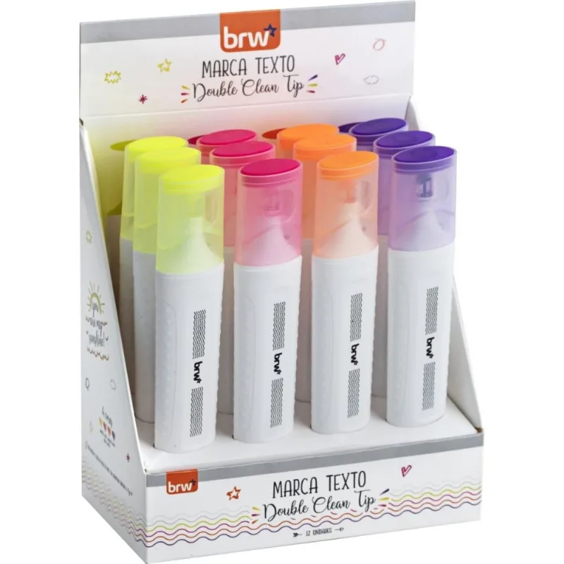 Caneta Marca Texto Clean TIP Ponta Dupla (S) DP.C/12