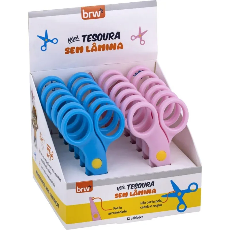 Tesoura Escolar Mini S/LAMINA 10CM Sortidas DP.C/12