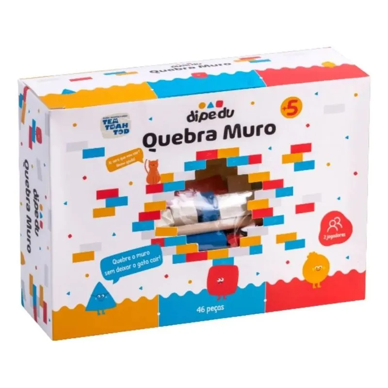 Brinquedo Didático Quebra Muro Dipedu 46 Peças Brw - DPD0064