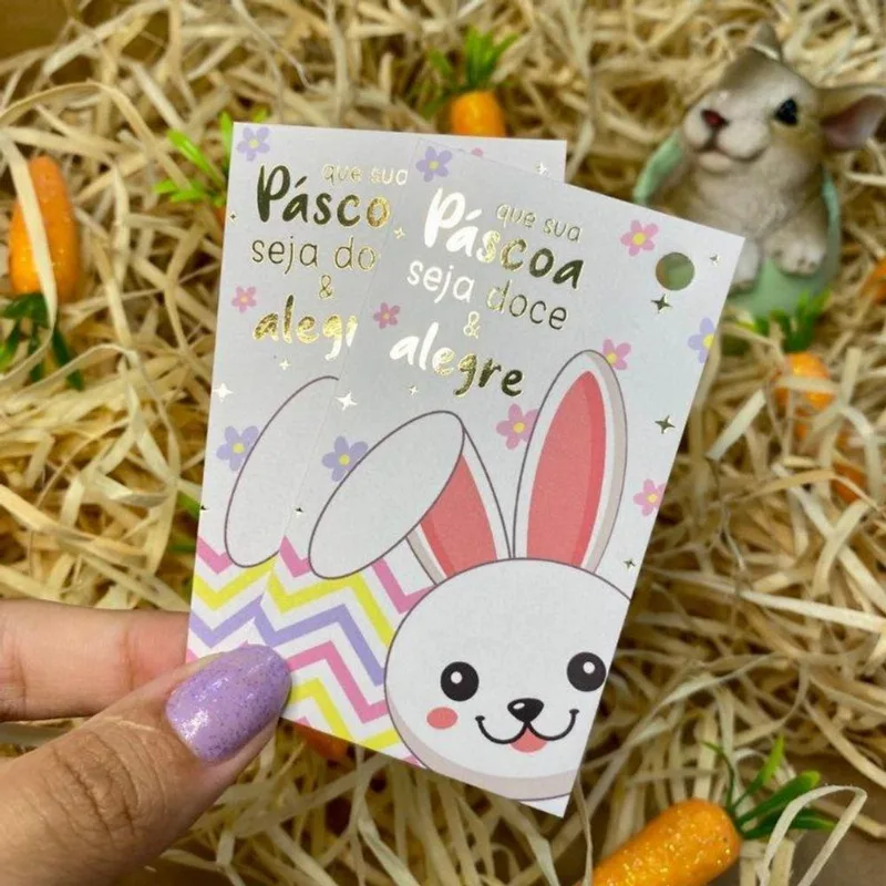 25un Tag Hot Stamping Seja Doce- Coleção Páscoa