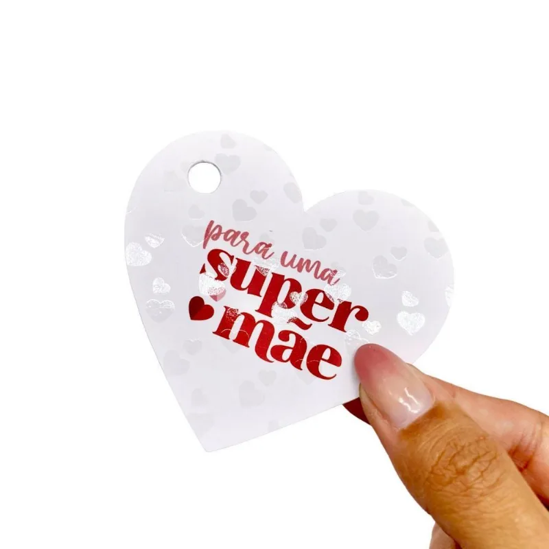 Tag Coração Super Mãe - Coleção Dia Das Mães