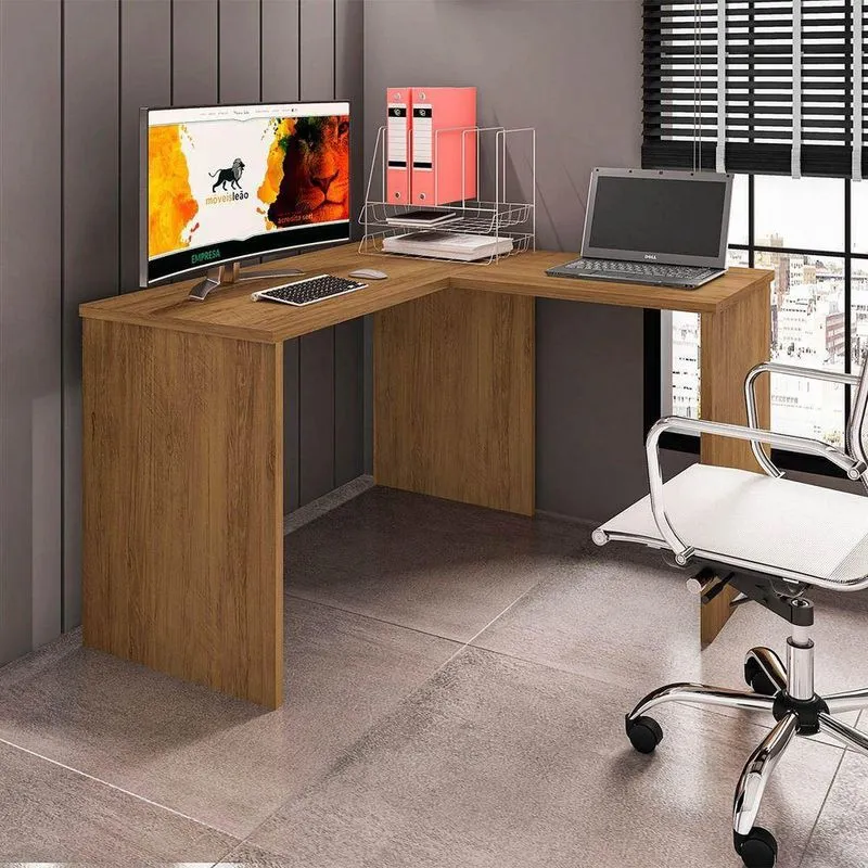 Mesa Escrivaninha Parati L01 Com Extensor - Amarena Móveis Cor Freijó