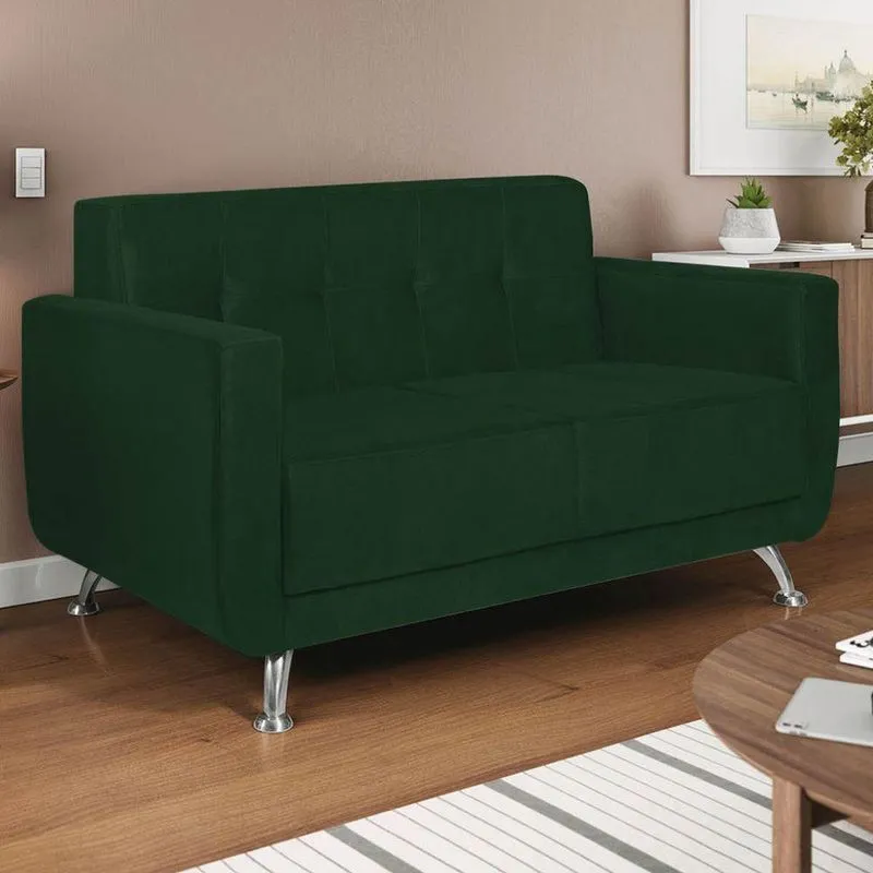 Sofá 2 Lugares Beny Suede - Adj Decor Cor Verde