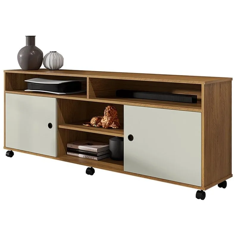 Bancada Kansas 1.6 L01 Para Tv Até 60" Freijó/cinza Cristal - Amarena Móveis