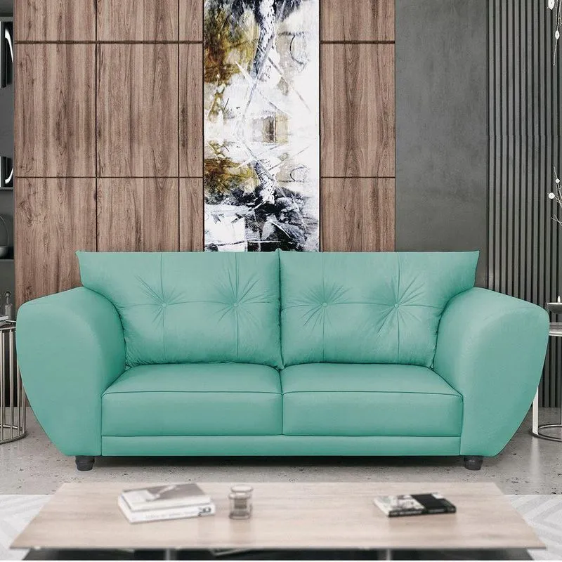 Sofá 2 Lugares Tulipa Suede - Amarena Móveis Azul Tiffany
