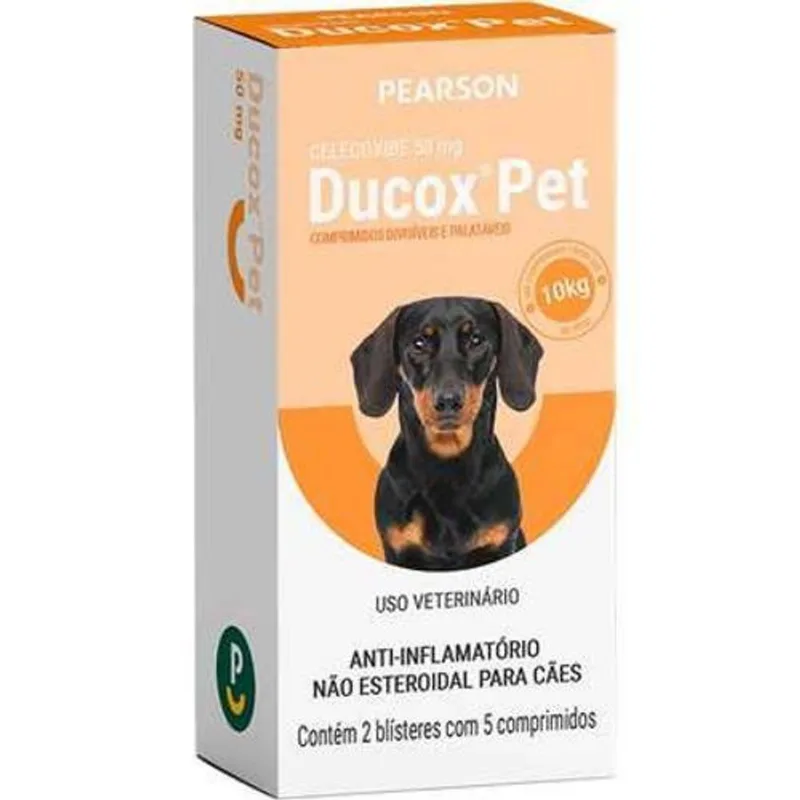Ducox Pet Celecoxibe 50mg Cães 10kg C/10 Comprimidos Pearson