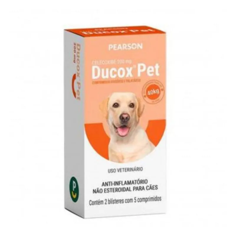 Ducox Pet Celecoxibe 200mg Cães 40kg C/10 Comprimidos