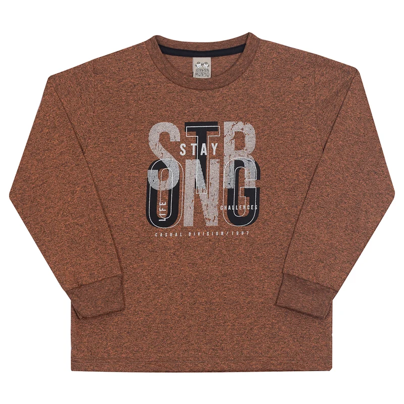 Camiseta Manga Longa Stay Strong Orange Randa Mundu - Masculina 04 / Menino