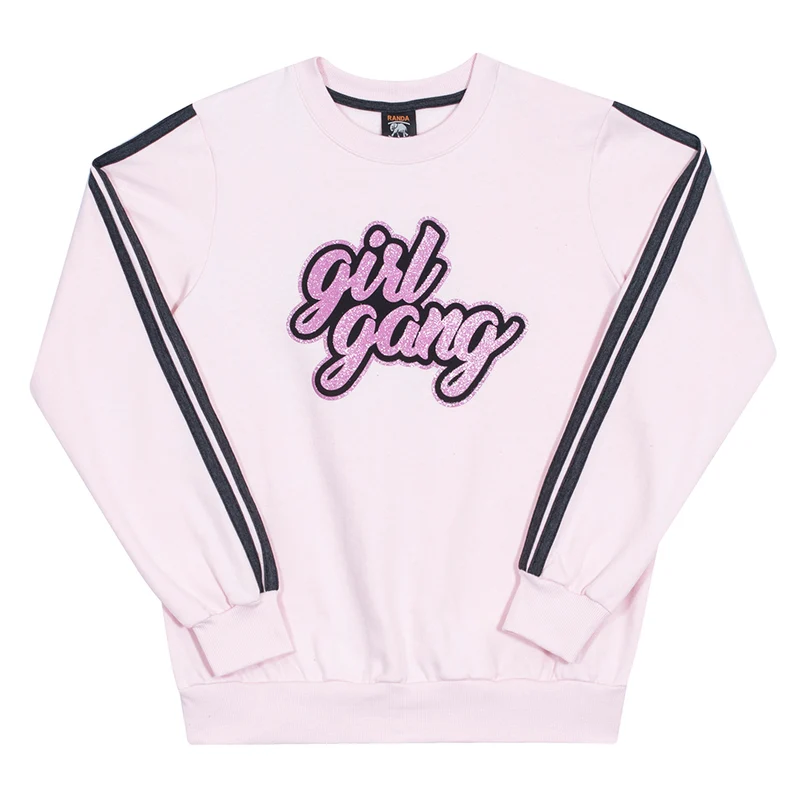 Blusa Moletom Girl Gang Rosa Cake Randa Mundu - Feminina 12 / Menina