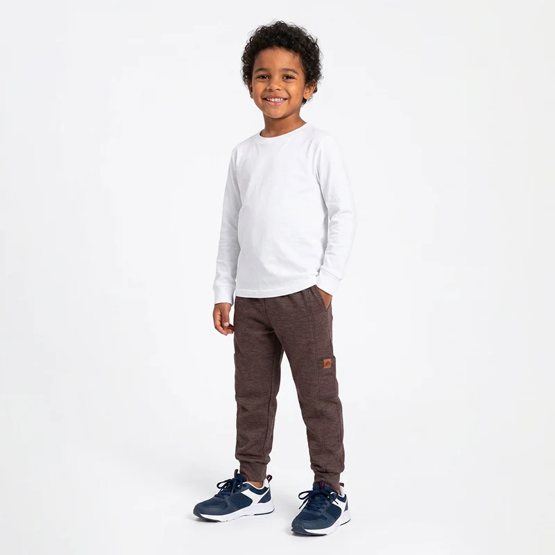 Calça Moletom Peluciado Masculina Infantil Randa Mundu 03 / Preto