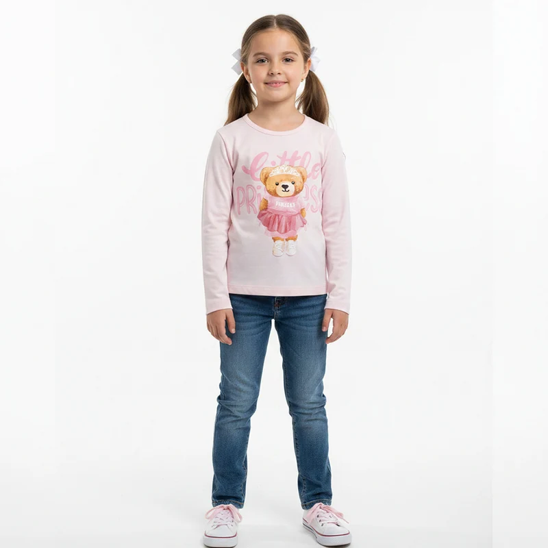 Camiseta Manga Longa Sempre Kids Little Princess Feminina 01 / Menina / Rosa