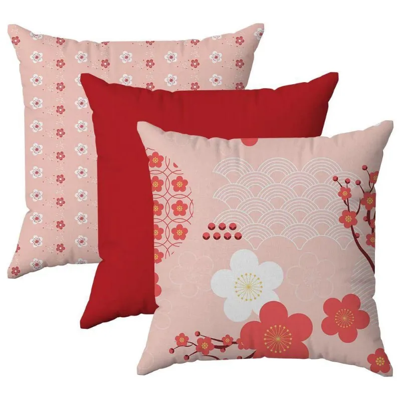 Kit Capas Almofadas Decorativas Flores 1 45x45 Id Decor