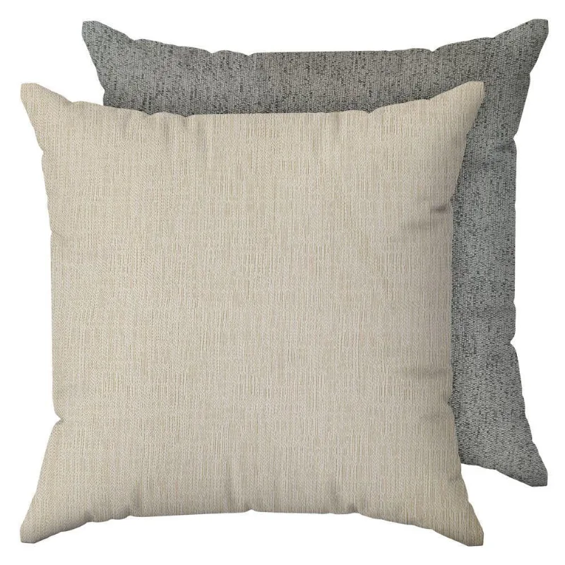 2 Capas Almofada Premium Cinza - 45x45 Id Decor