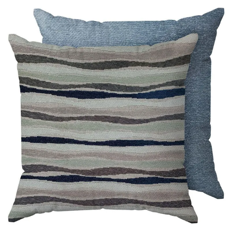 2 Capas De Almofada Veludo Premium Azul - 45x45 Id Decor