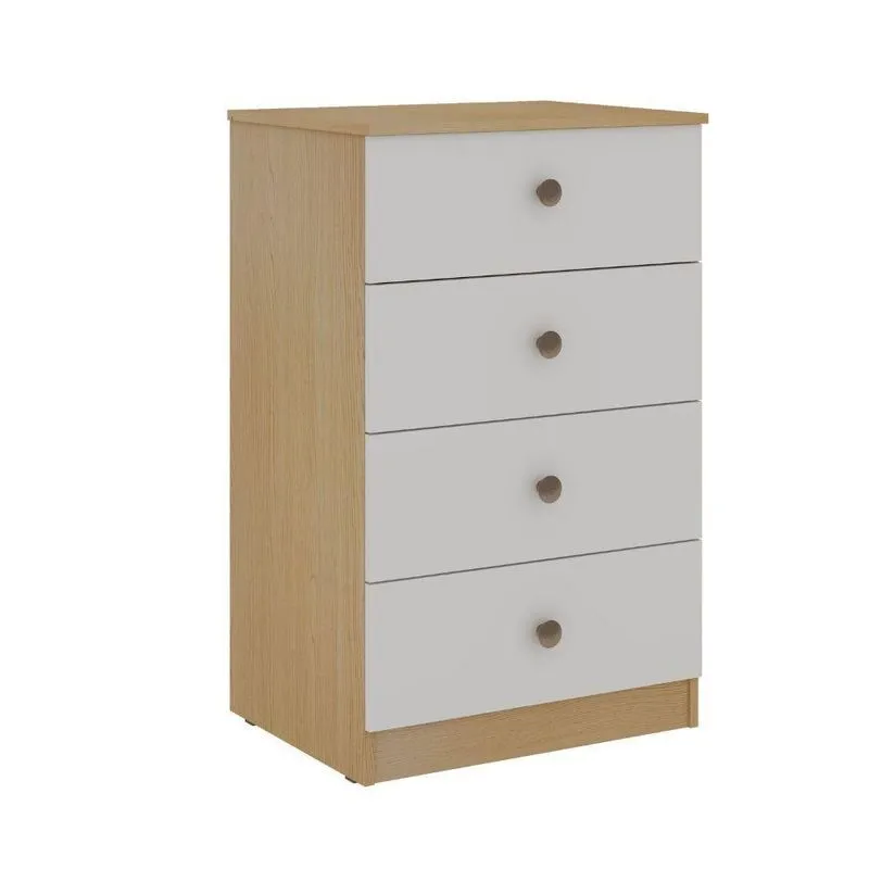 Comoda Amora 4 Gavetas Savana - Branco