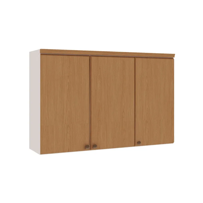 Armário Aéreo 120cm 100% MDF com 3 Portas Modulado