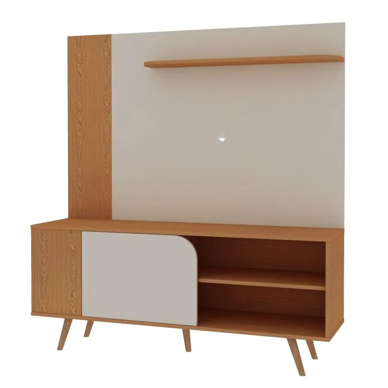 Rack com Painel Florida e Orlando Genialflex Cinamomo e Off white 0587.0001