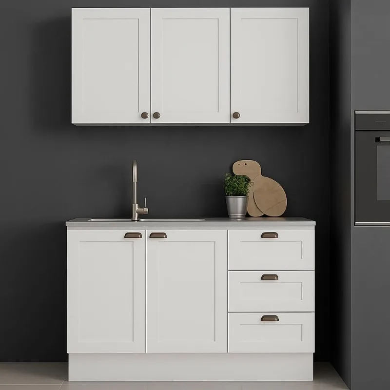 Armário Cozinha Genialflex Provençal C- Balcão S- Tampo Bco - Genialflex