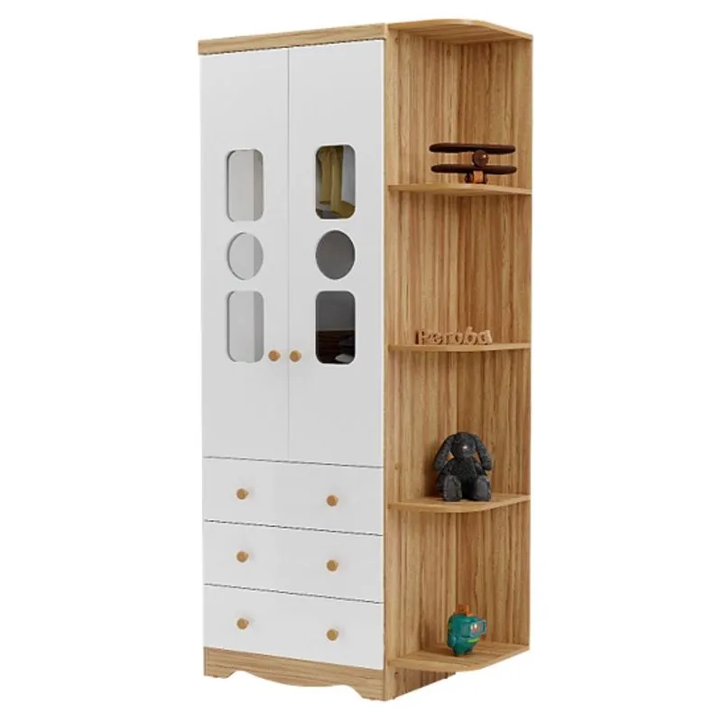 Armário Tedy New 2 Portas Branco Amêndoa - Peroba