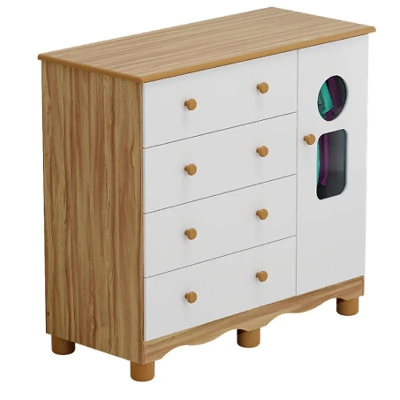 Cômoda Tedy New 1 Porta Branco Amêndoa - Peroba
