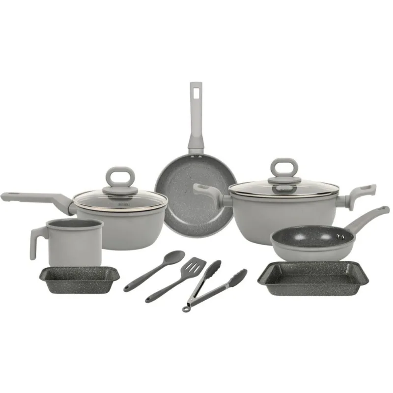 Conjunto Panelas 10 Peças Cerâmica Indução BLACK+DECKER Grey