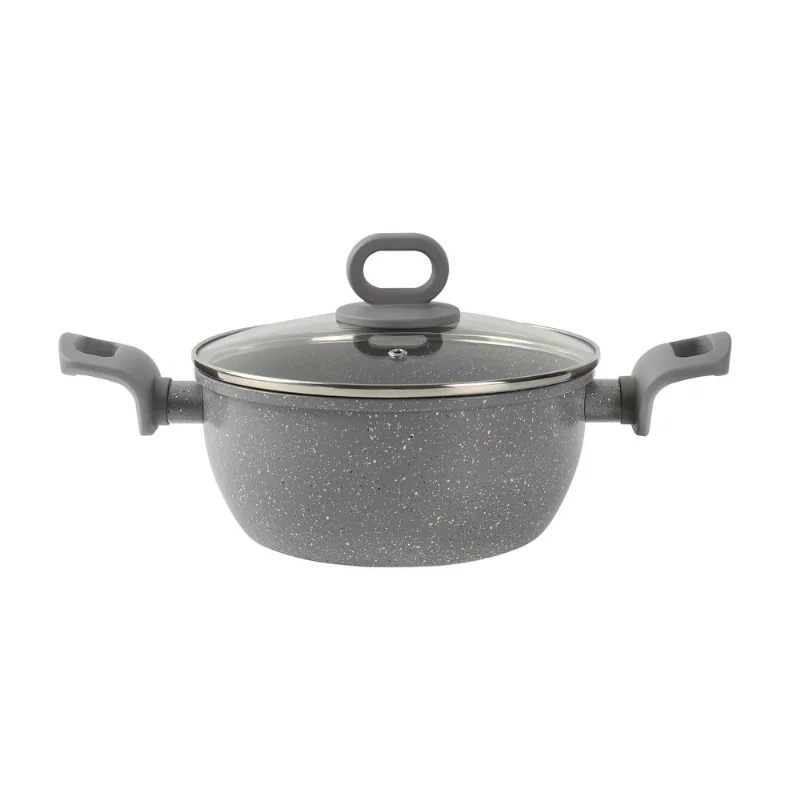 Caçarola BLACK+DECKER 22cm 3,4L Cerâmica Indução Grey Marble