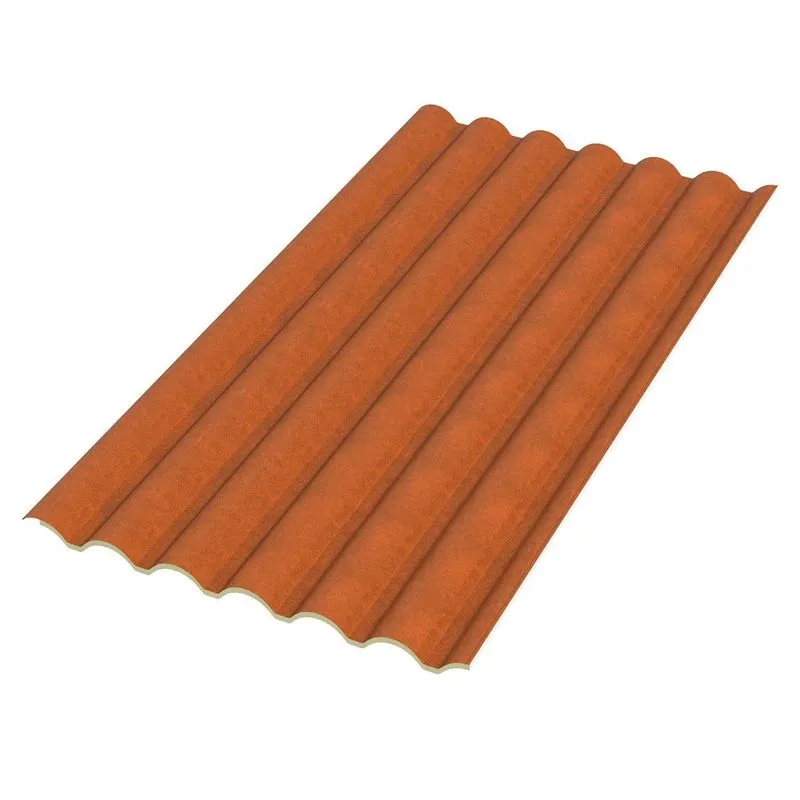 Telha Sanduiche Ondulada, Sem Forro, 2.44cm X 100cm X 15mm Com Isolamento Térmico Em Pir - Kingspan Terracota